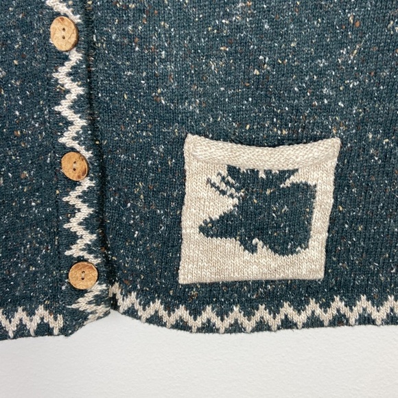 NWT Sage Creek Womens Large Knit Button Up Vintage Retro Vest Moose Outdoors 90s - Picture 3 of 9
